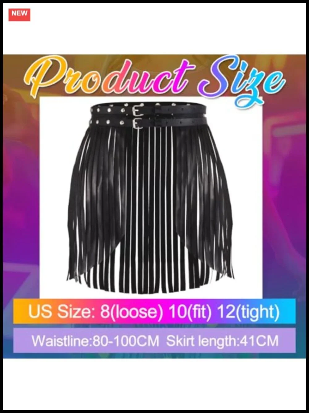 Women's Leather Fringe Belt Skirt Cowgirl Tassel Waistband Festival Costume